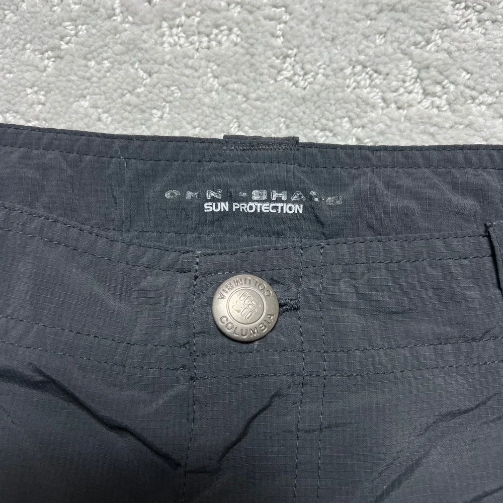 Columbia Cargo Pants Mens 36x32 Black Convertible Silver Ridge Omni-Shade Hike - Picture 2 of 15